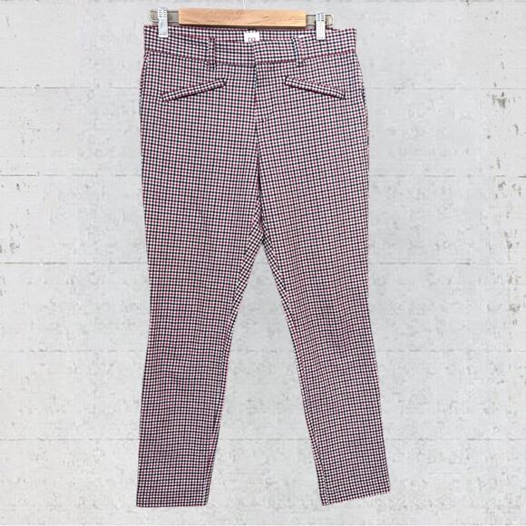Gap Signature Skinny Ankle Red, White, Blue Plaid Size 4 - Picture 2 of 12